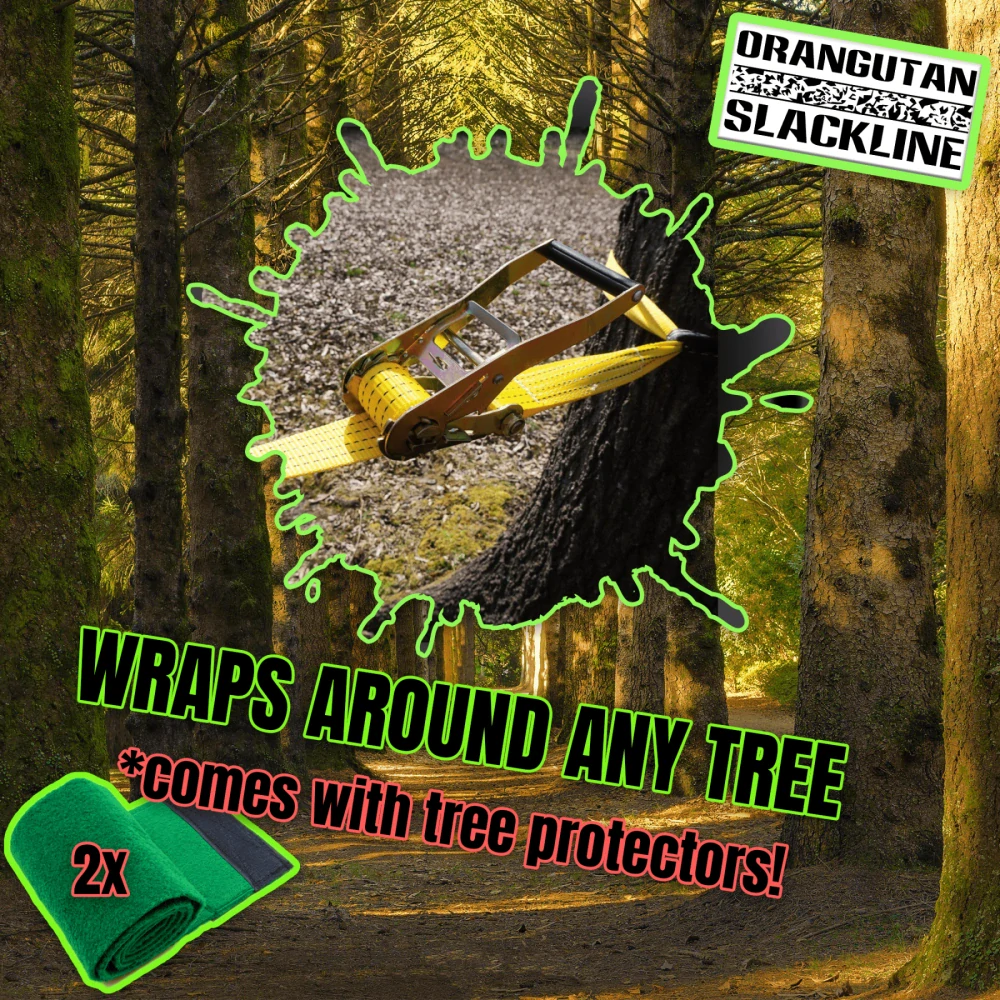 ORANGUTAN SLACKLINE 15M - 50MM s ochranou stromů