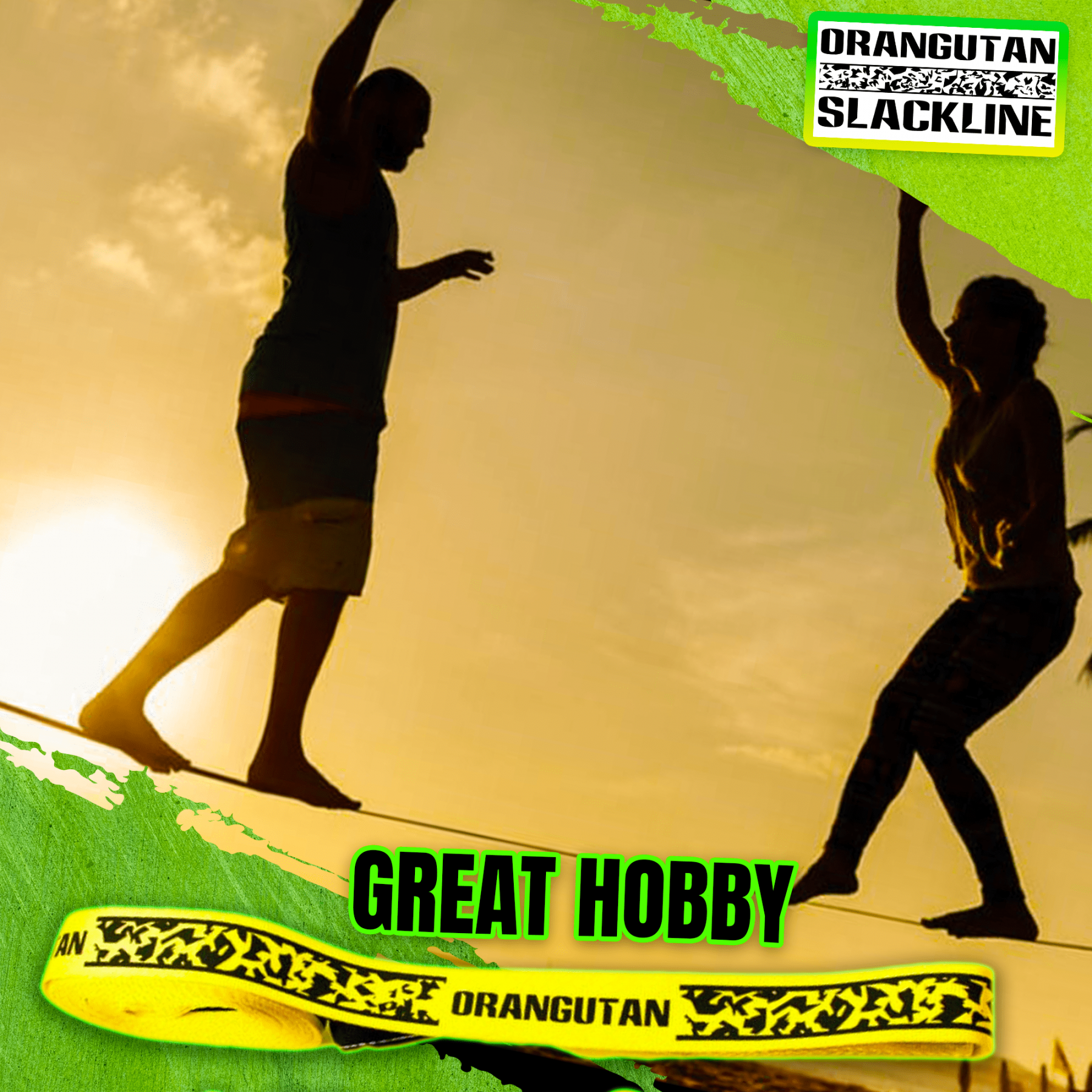 ORANGUTAN SLACKLINE 15M - 50MM s ochranou stromů